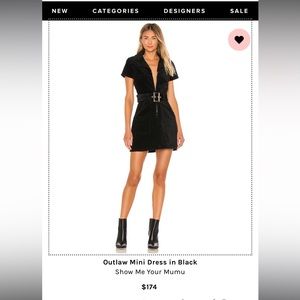 Show me your mumu black corduroy dress